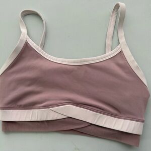 Fabletics Dusty Pink and Cream Bra